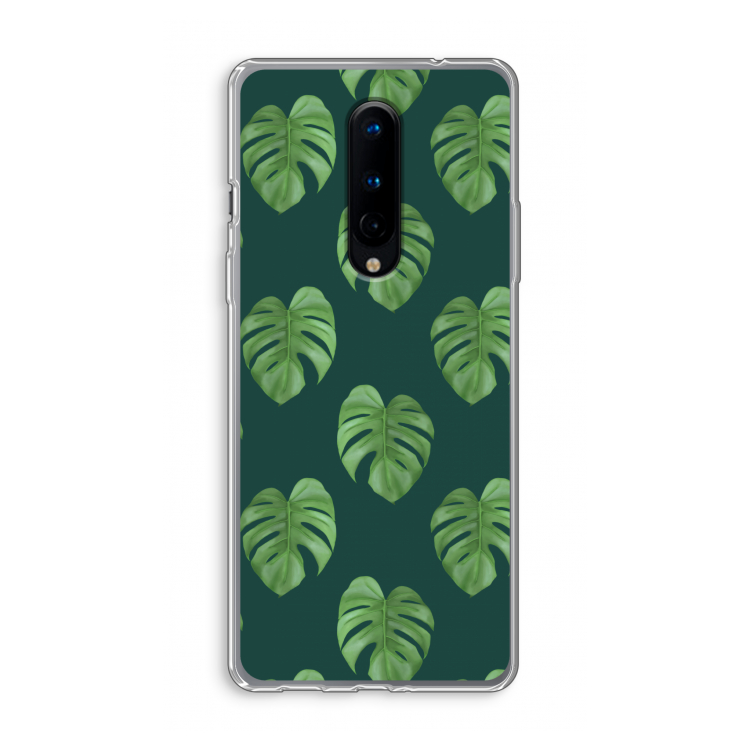 Monstera leaves: OnePlus 8 Transparant Hoesje