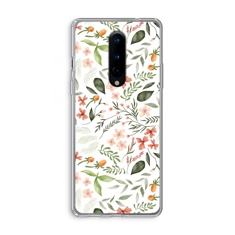 Sweet little flowers: OnePlus 8 Transparant Hoesje