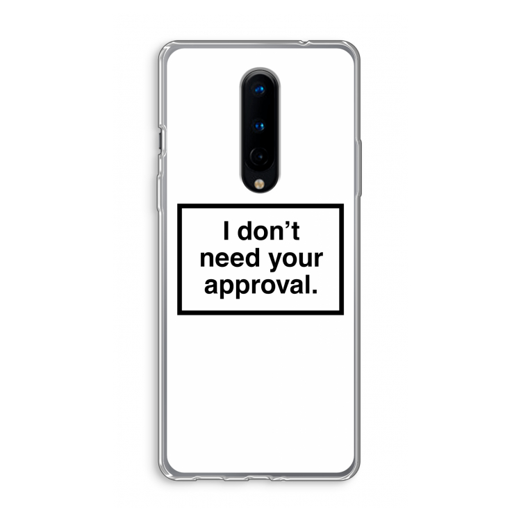 Don't need approval: OnePlus 8 Transparant Hoesje