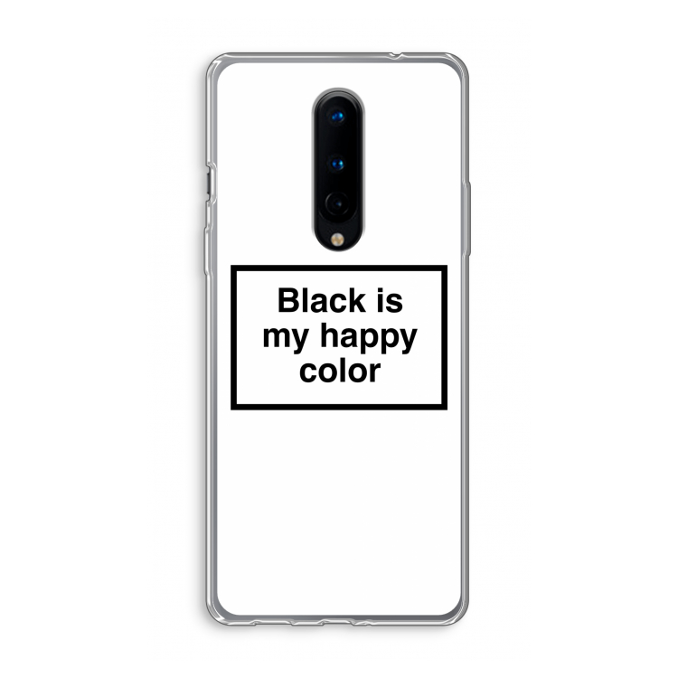 Black is my happy color: OnePlus 8 Transparant Hoesje