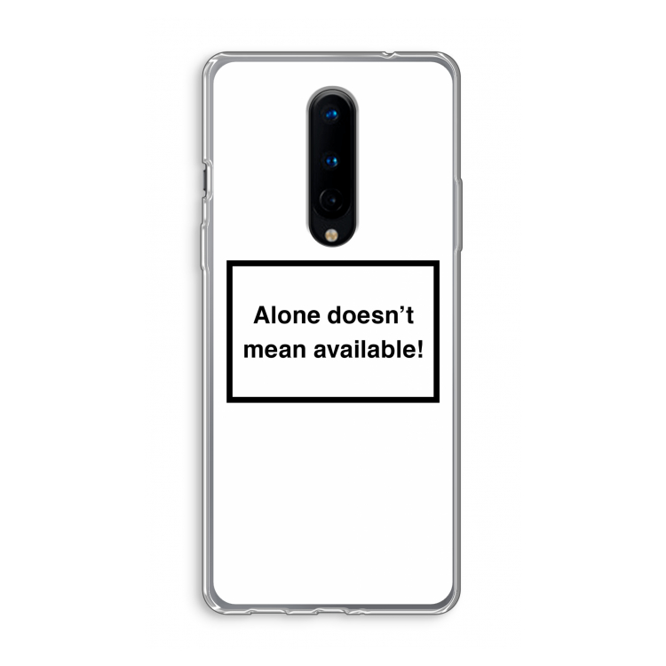 Alone: OnePlus 8 Transparant Hoesje