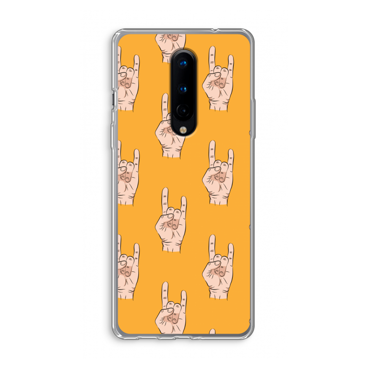 Rock: OnePlus 8 Transparant Hoesje