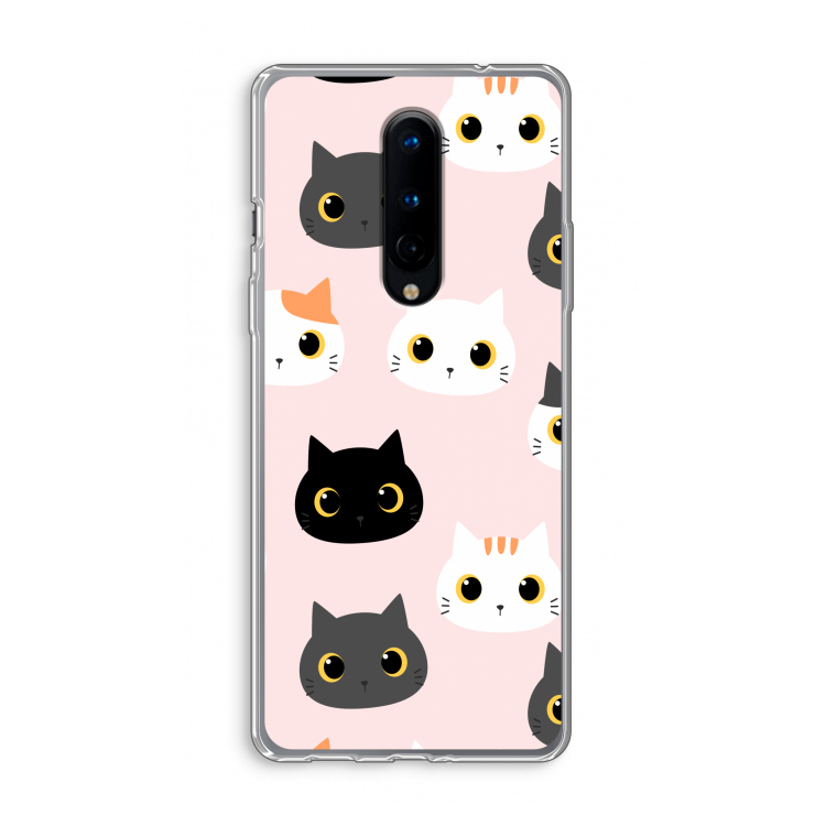 Katten: OnePlus 8 Transparant Hoesje
