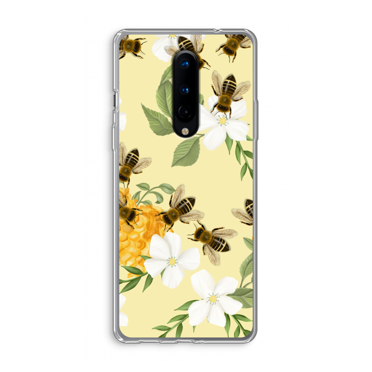 No flowers without bees: OnePlus 8 Transparant Hoesje