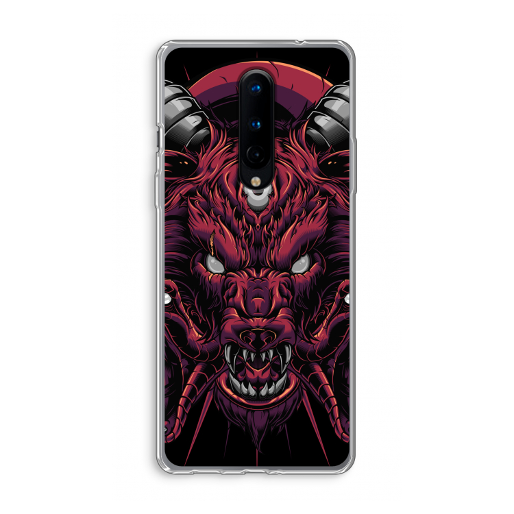 Hell Hound and Serpents: OnePlus 8 Transparant Hoesje