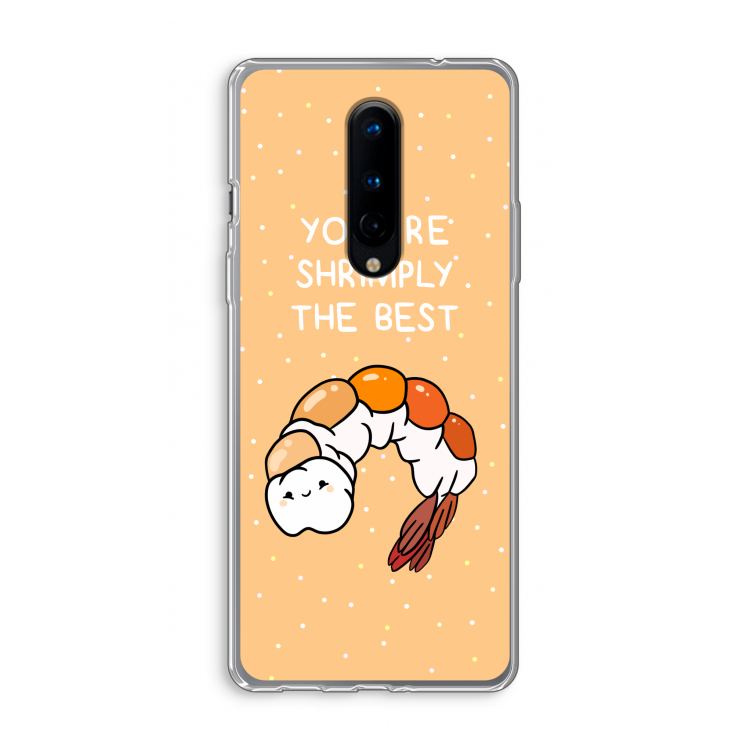 You're Shrimply The Best: OnePlus 8 Transparant Hoesje