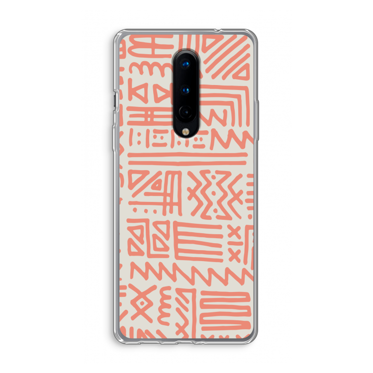 Marrakech Pink: OnePlus 8 Transparant Hoesje