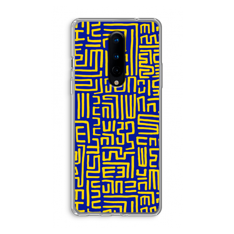 Majorelle Blue Print: OnePlus 8 Transparant Hoesje