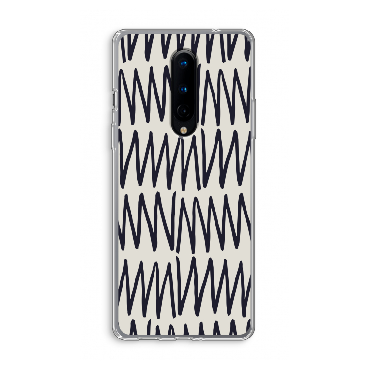 Marrakech Zigzag: OnePlus 8 Transparant Hoesje