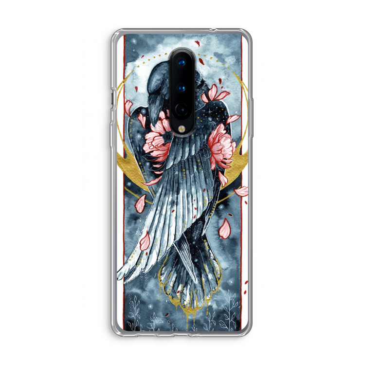 Golden Raven: OnePlus 8 Transparant Hoesje