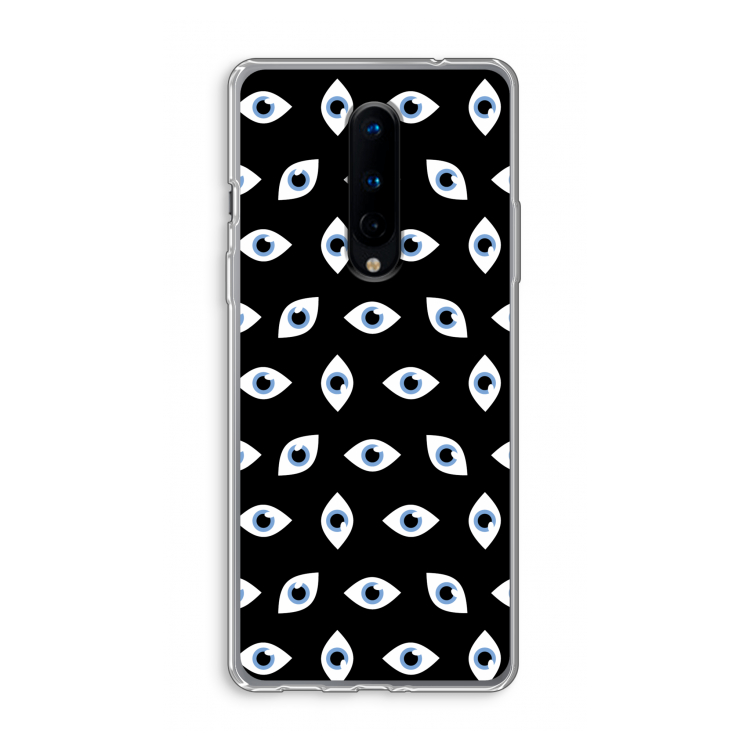 Eyes pattern: OnePlus 8 Transparant Hoesje