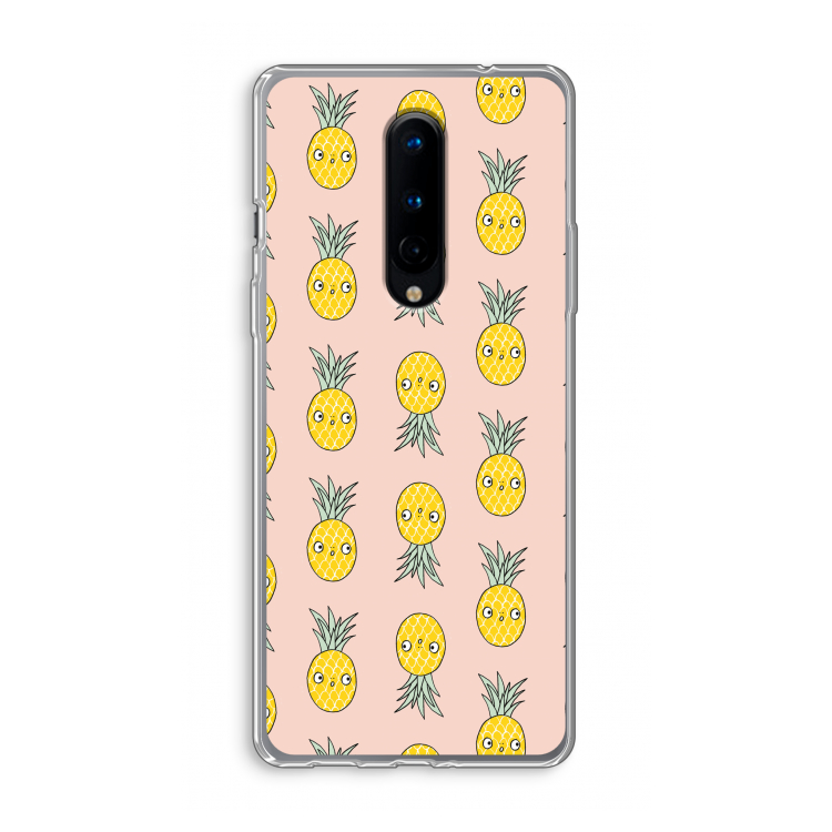Ananas: OnePlus 8 Transparant Hoesje