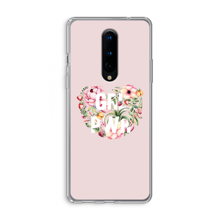 GRL PWR Flower: OnePlus 8 Transparant Hoesje