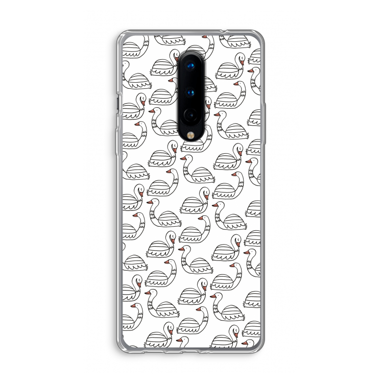 Zwanen: OnePlus 8 Transparant Hoesje