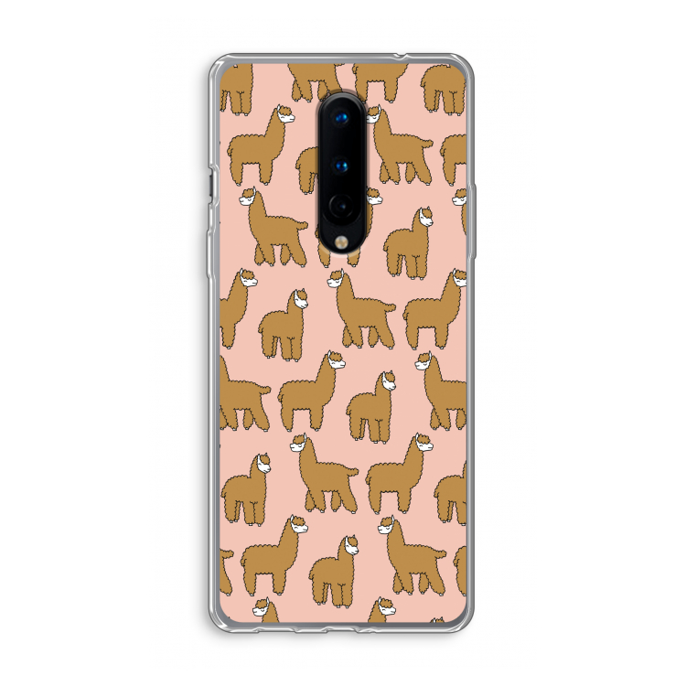 Alpacas: OnePlus 8 Transparant Hoesje