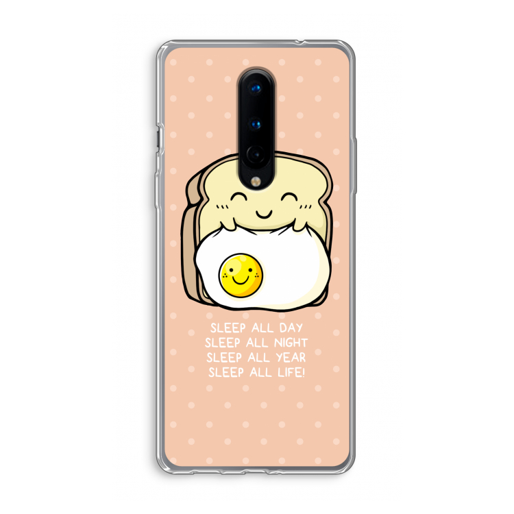Sleep All Day: OnePlus 8 Transparant Hoesje