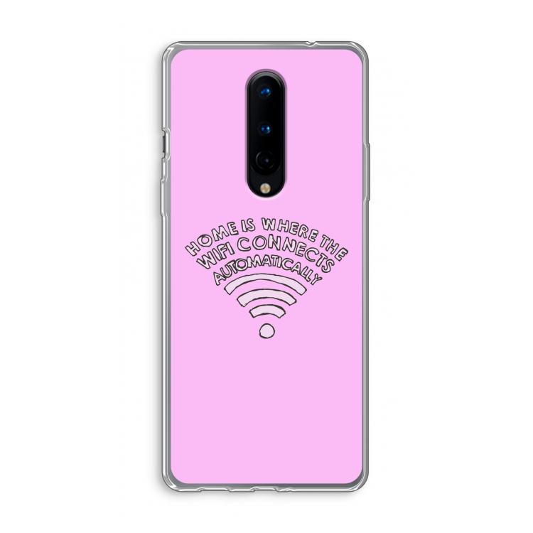 Home Is Where The Wifi Is: OnePlus 8 Transparant Hoesje