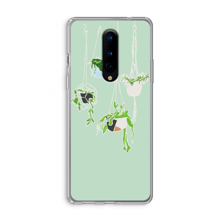 Hang In There: OnePlus 8 Transparant Hoesje