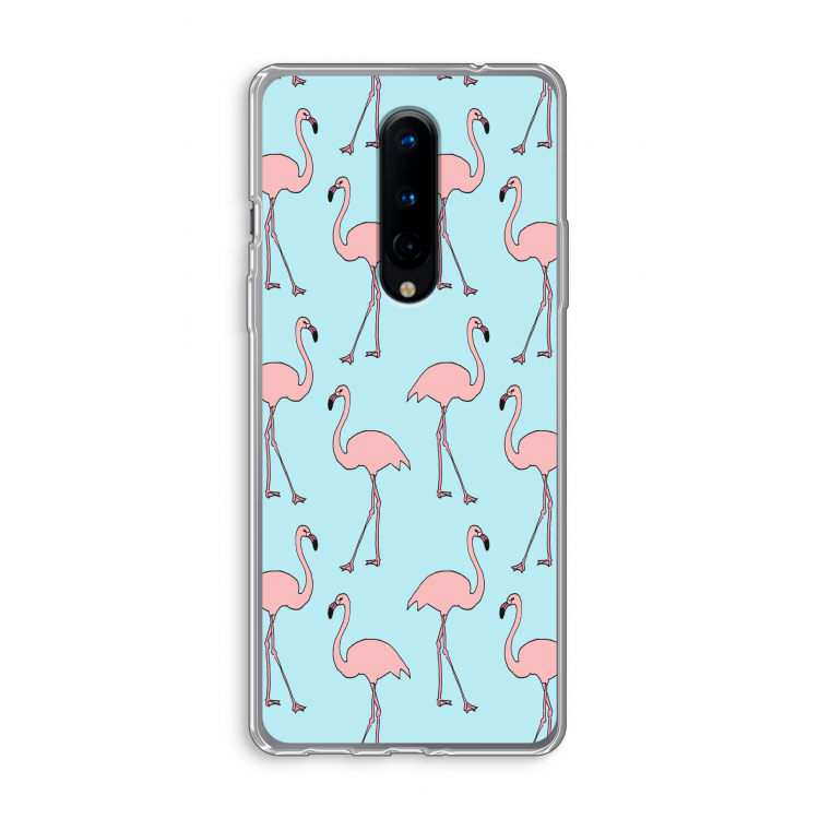 Anything Flamingoes: OnePlus 8 Transparant Hoesje