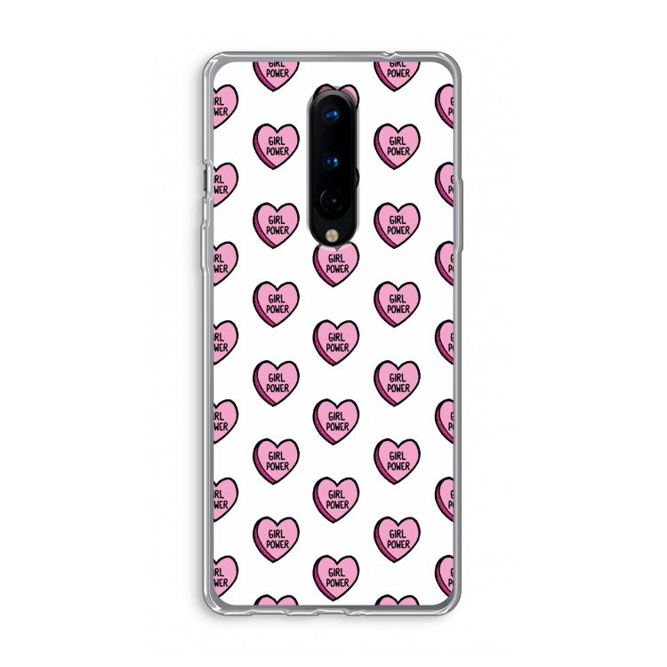GIRL POWER: OnePlus 8 Transparant Hoesje