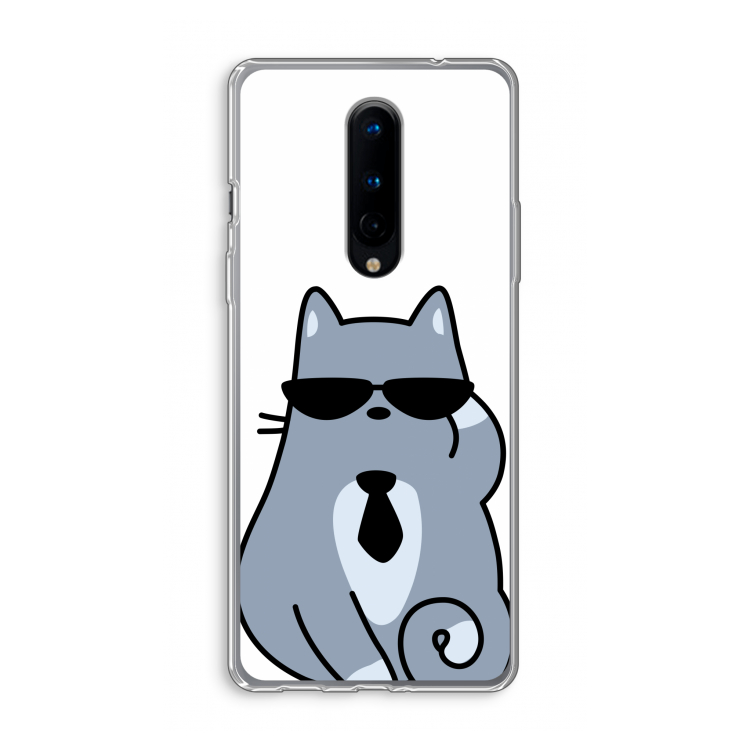 Cool cat: OnePlus 8 Transparant Hoesje