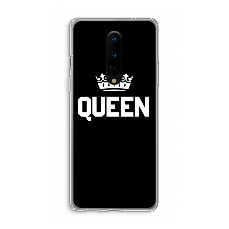 Queen zwart: OnePlus 8 Transparant Hoesje