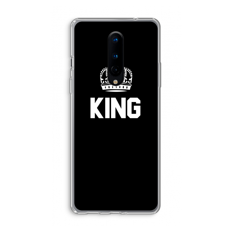 King zwart: OnePlus 8 Transparant Hoesje