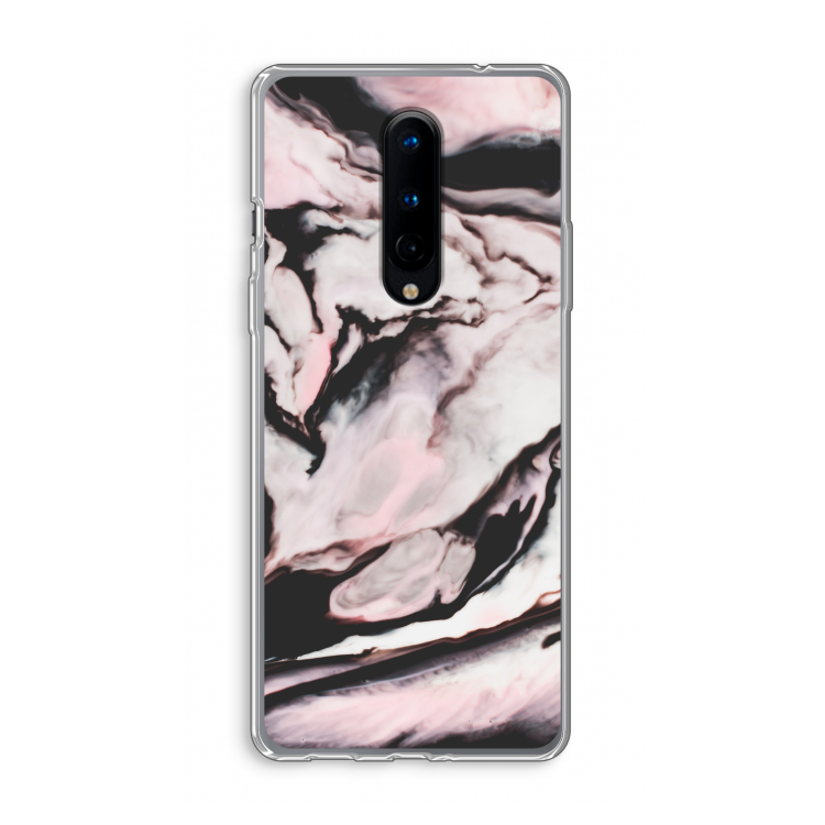 Roze stroom: OnePlus 8 Transparant Hoesje