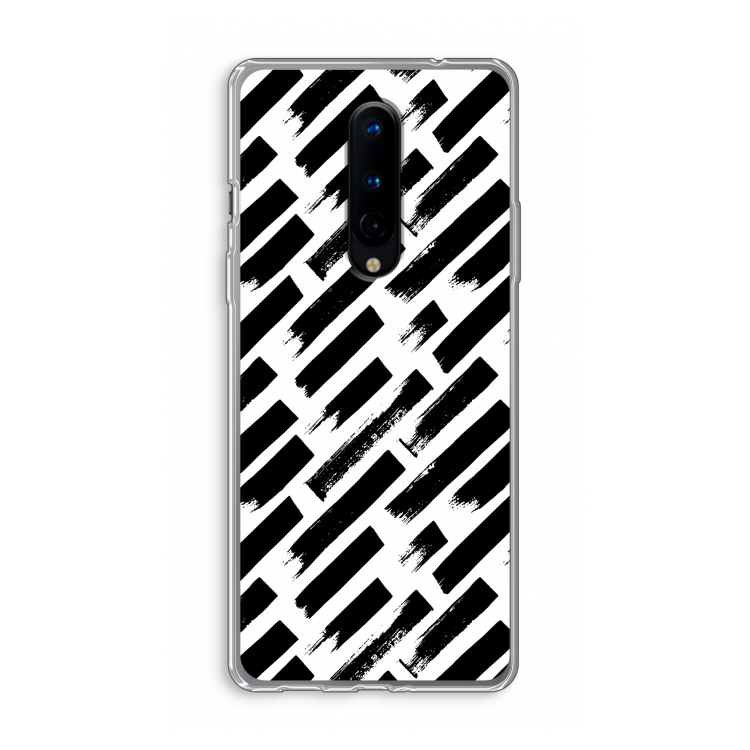 Zwarte vegen: OnePlus 8 Transparant Hoesje