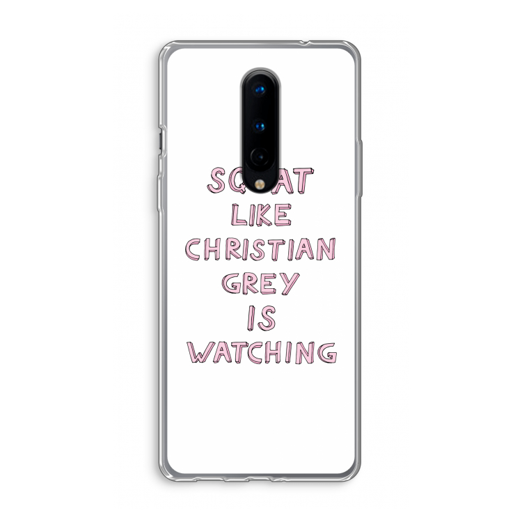 Christian Grey: OnePlus 8 Transparant Hoesje