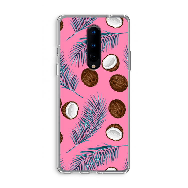 Kokosnoot roze: OnePlus 8 Transparant Hoesje
