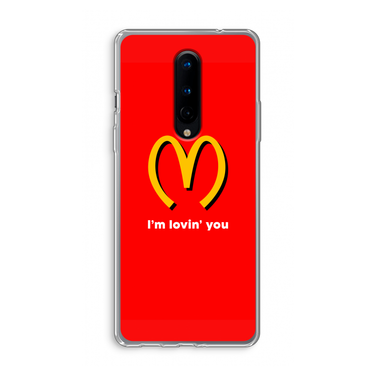 I'm lovin' you: OnePlus 8 Transparant Hoesje