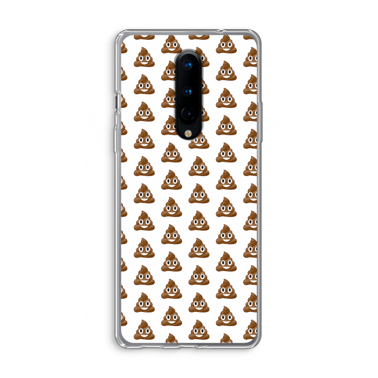Poop emoji: OnePlus 8 Transparant Hoesje