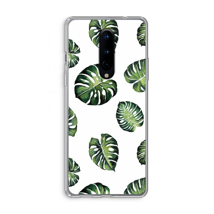Tropische bladeren: OnePlus 8 Transparant Hoesje