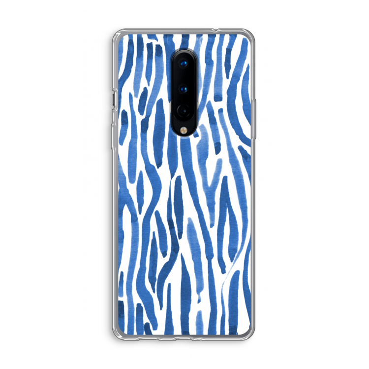 Blauwe nerven: OnePlus 8 Transparant Hoesje
