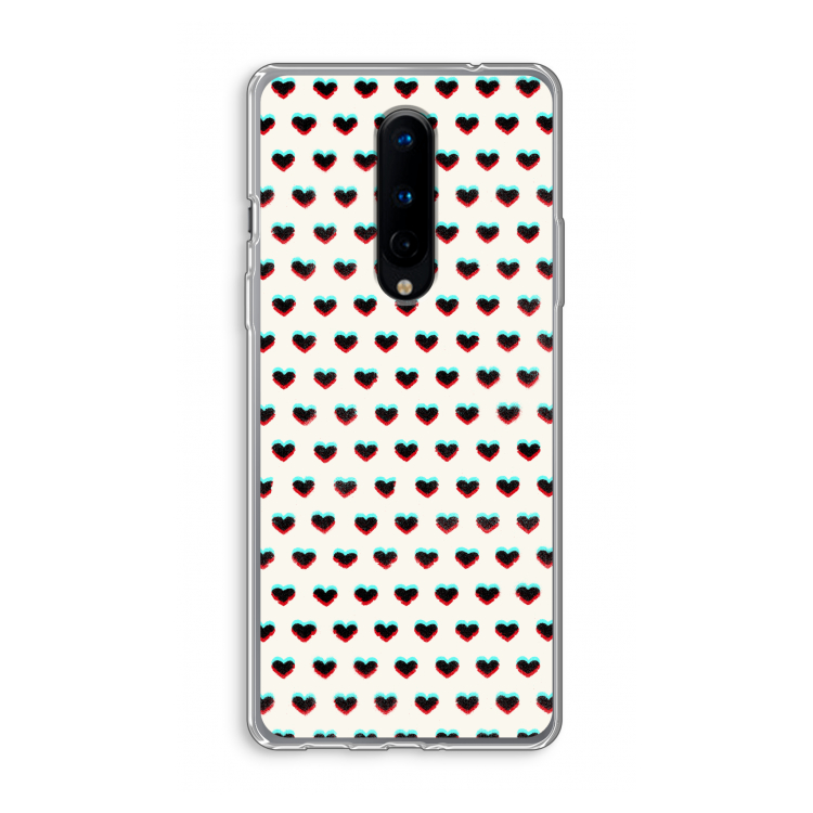 Hartjes: OnePlus 8 Transparant Hoesje