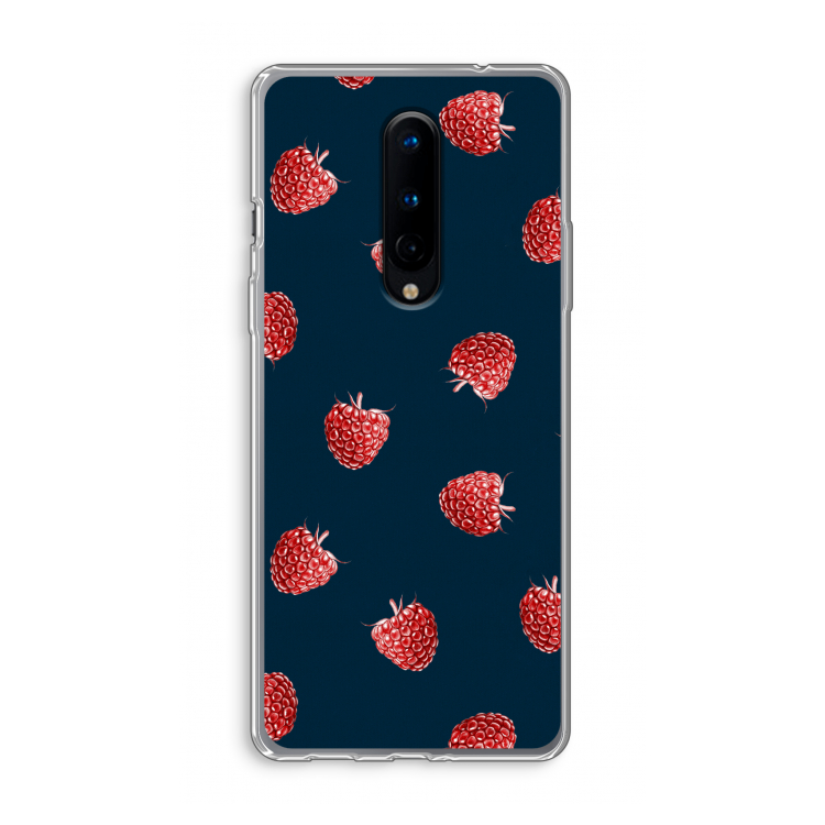 Framboosjes: OnePlus 8 Transparant Hoesje