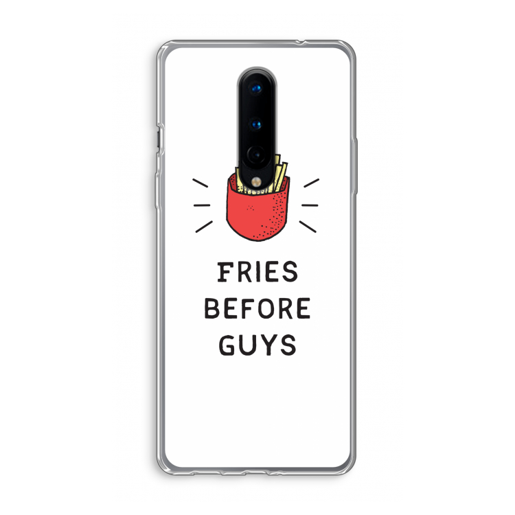 Fries before guys: OnePlus 8 Transparant Hoesje