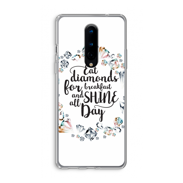 Diamonds: OnePlus 8 Transparant Hoesje