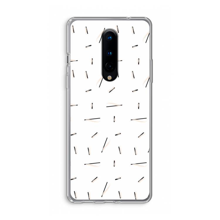 Hipster stripes: OnePlus 8 Transparant Hoesje