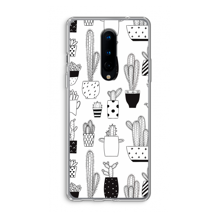 Cactusmotief: OnePlus 8 Transparant Hoesje