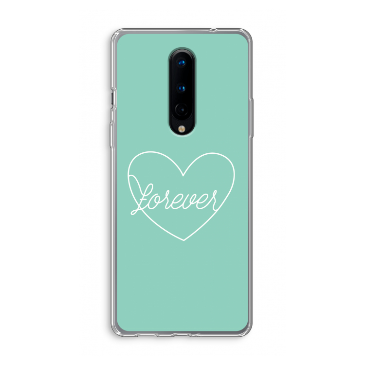 Forever heart pastel: OnePlus 8 Transparant Hoesje