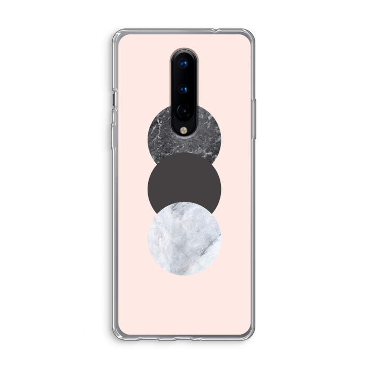 Marmeren cirkels: OnePlus 8 Transparant Hoesje