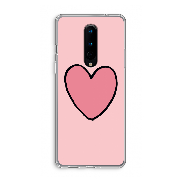 Hartje: OnePlus 8 Transparant Hoesje