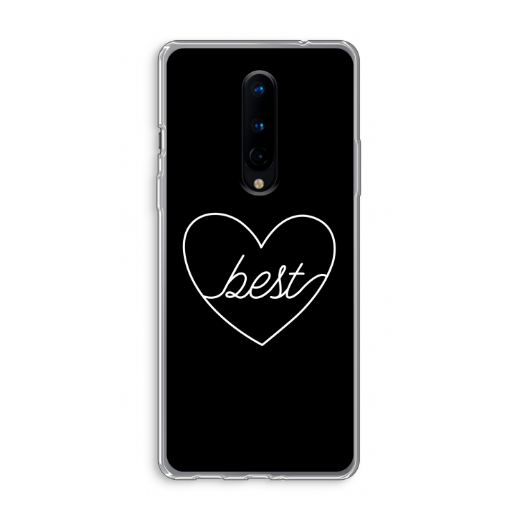 Best heart black: OnePlus 8 Transparant Hoesje