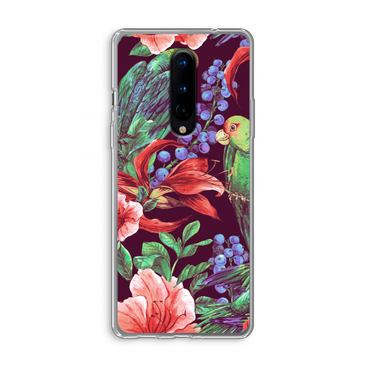 Papegaaien: OnePlus 8 Transparant Hoesje