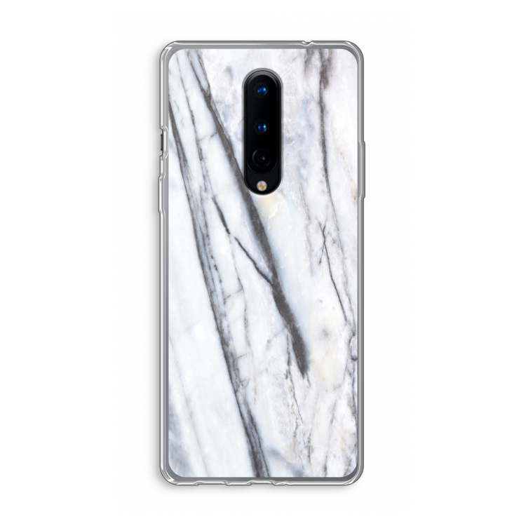 Gestreepte marmer: OnePlus 8 Transparant Hoesje