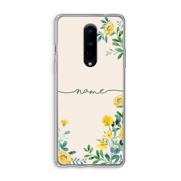 Gele bloemen: OnePlus 8 Transparant Hoesje