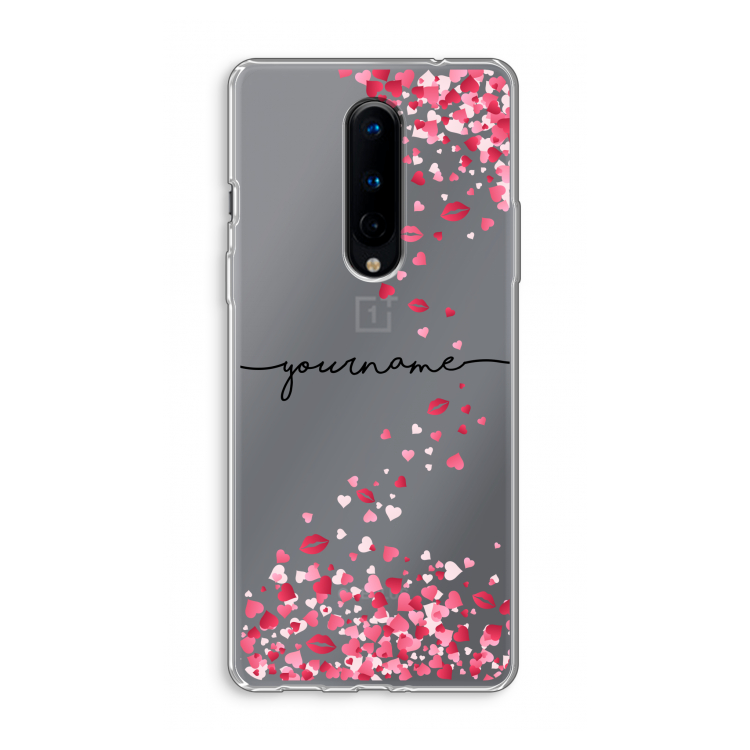 Hartjes en kusjes: OnePlus 8 Transparant Hoesje