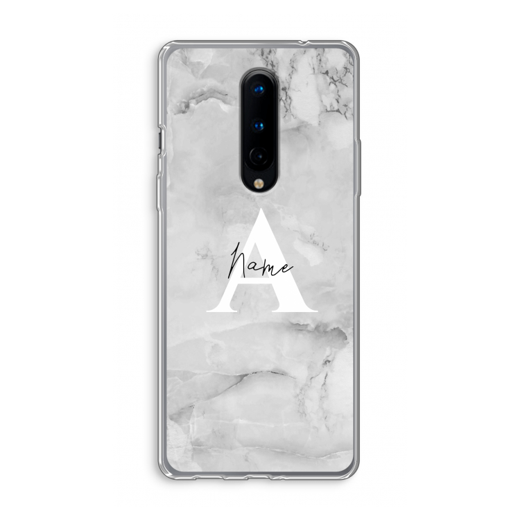 Ivory Marble: OnePlus 8 Transparant Hoesje